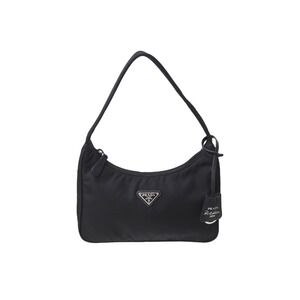 PRADA Hobo Re Edition Handbag Triangle Logo Black